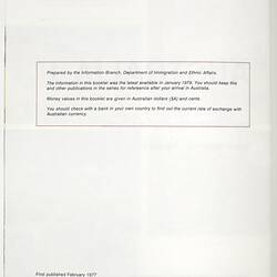 Booklet - Australia 1