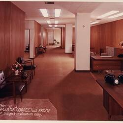 Photograph - Kodak Australasia Pty Ltd, Secretarial Reception Area, Fourth Floor Executive Offices, Building 8, Head Office & Sales & Marketing, Kodak Factory, Coburg, 1964