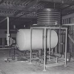 Photograph - Kodak Australasia Pty Ltd, Hot Water System in Ceiling Space of Sheet Film Building 5, Kodak Factory, Coburg, 1958
