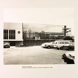 Photograph - Construction of Centennial Hall from South, Royal Exhibition Building, Melbourne, 1980