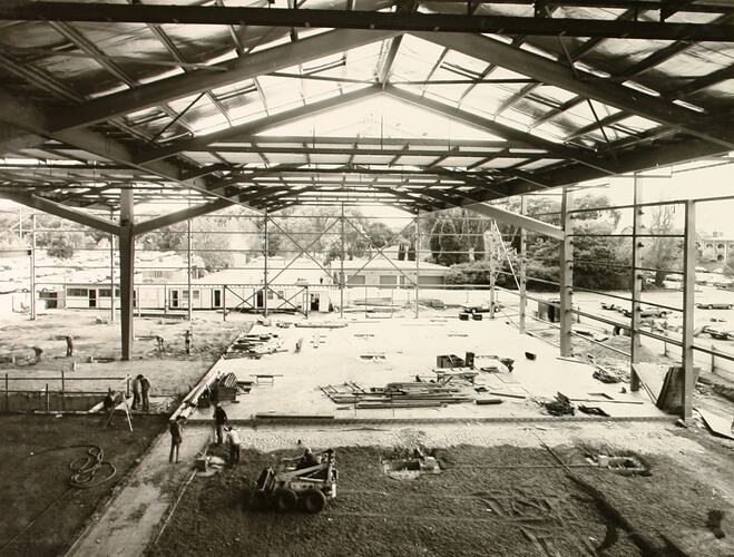 Photograph - Interior of Centennial Hall During Construction, Exhibition Building, Melbourne, 1980