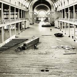 Photograph - Programme '84, Timber Floor Replacement in the Great Hall, Royal Exhibition Buildings, 14 Feb 1984 [sic]