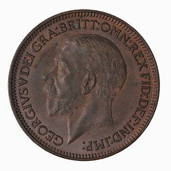 Coin - Farthing, George V, Great Britain, 1934 (Obverse)