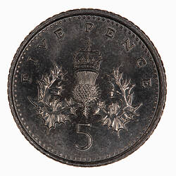 Coin - 5 Pence, Elizabeth II, Great Britain, 1992 (Reverse)