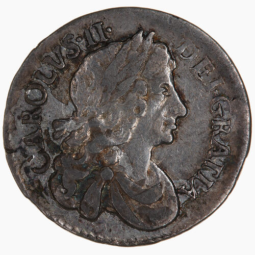 Coin - Twopence, Charles II, Great Britain, 1683 (Obverse)