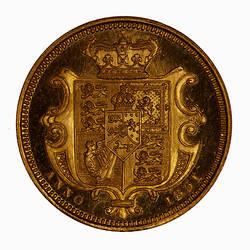 Proof Coin - Half-Sovereign, William IV, Great Britain, 1831 (Reverse)