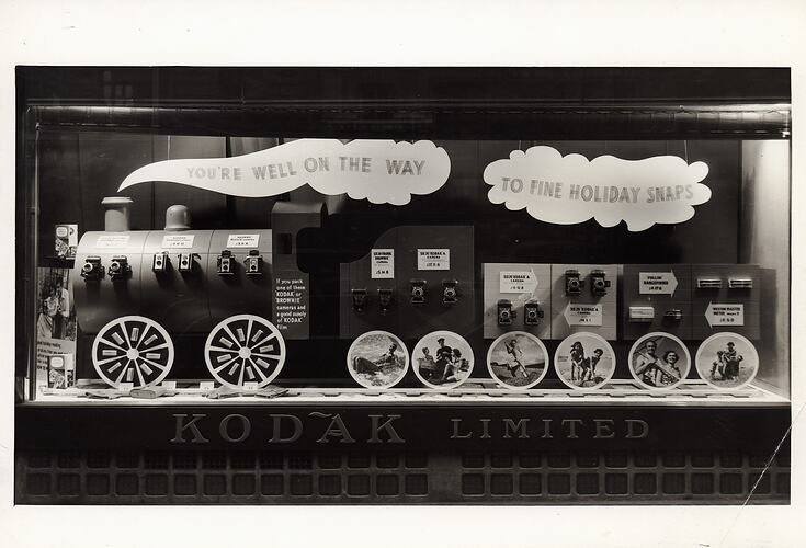 Photograph - Kodak, Shopfront Display, 'You're Well on the Way to Fine Holiday Snaps'