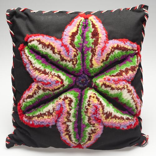 Cushion Cover - Luigia Rosa, Flower, Wool, circa 1990s