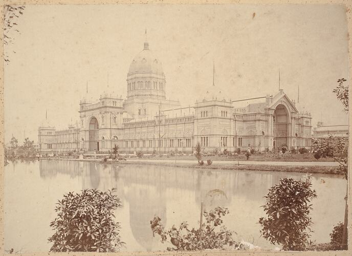Main Exhibition Building from Eastern Entrance, Nicholson Street, Carlton, 1880-1881