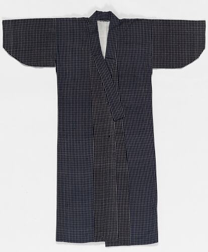 Kimono - Blue Striped Cotton and Silk, 1915