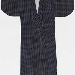 Kimono - Blue Striped Cotton and Silk, 1915