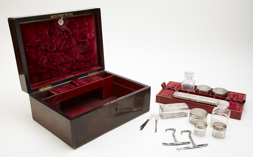 Box - S. Woolfield, PortableToiletries Set, Glasgow, Scotland, 1852