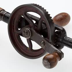 Hand Drill - Wood & Painted Metal, circa 1930s-1980s