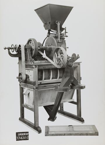 Photograph - Schumacher Mill Furnishing Works, Sifting Machine, Port Melbourne, Victoria, circa 1940s