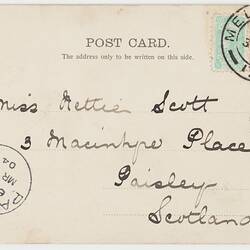 Postcard - St. Kilda from Pier, Melbourne, To Nettie Scott from Marion Flinn, Melbourne, 2 Feb 1904