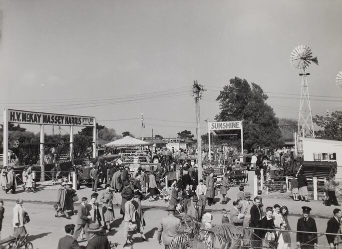 Photograph - H. V. McKay Massey Harris, Stand at Royal Melbourne Show, Flemington, Victoria, Sep 1952