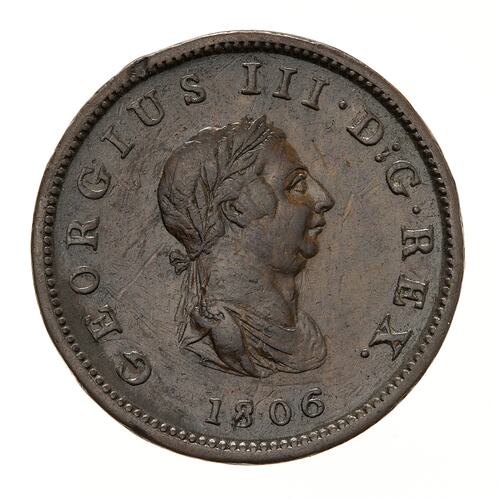 Coin - 1 Penny, Bahamas, 1806