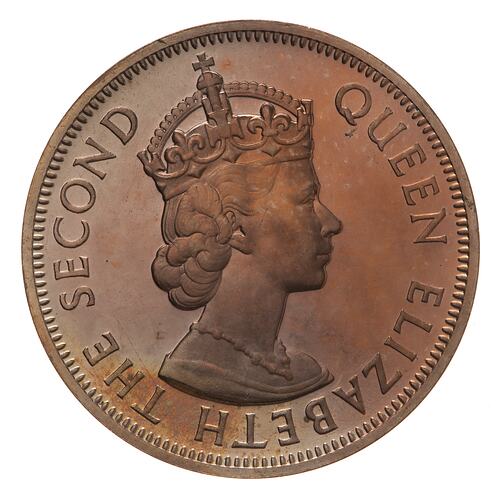Proof Coin - 1 Cent, British Caribbean Territories, 1955