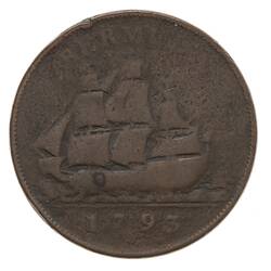 Coin - 1 Penny, Bermuda, 1793
