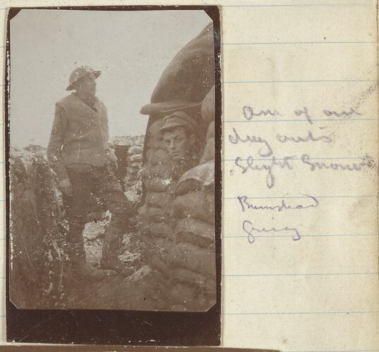 Dugout, Somme, France, Sergeant John Lord, World War I, 1916