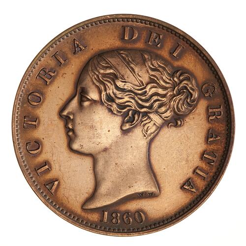 Proof Coin - 1/2 Penny, Isle of Man, 1860