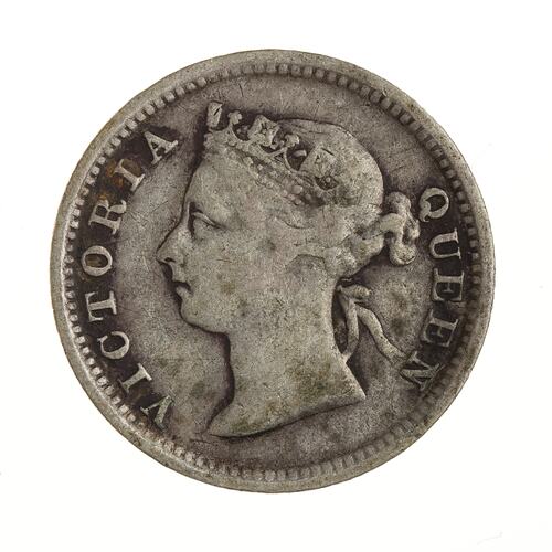 Coin - 5 Cents, Hong Kong, 1891