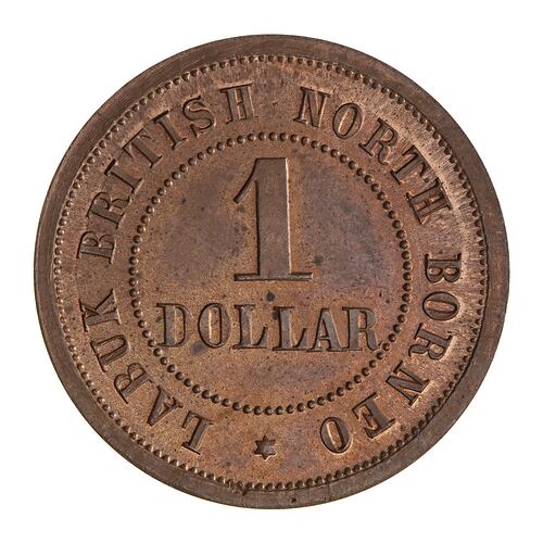 Token - 1 Dollar, Labuk, British North Borneo, Malaysia