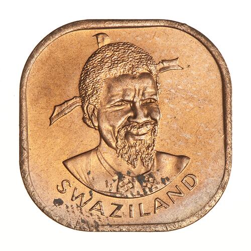 Coin - 2 Cents, Swaziland, 1974