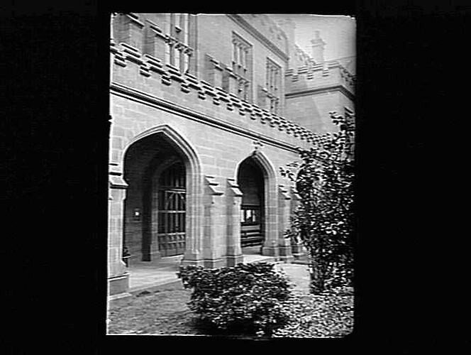 Glass Negative - University Building, Melbourne University, by A.J. Campbell, Melbourne, Victoria, circa 1900