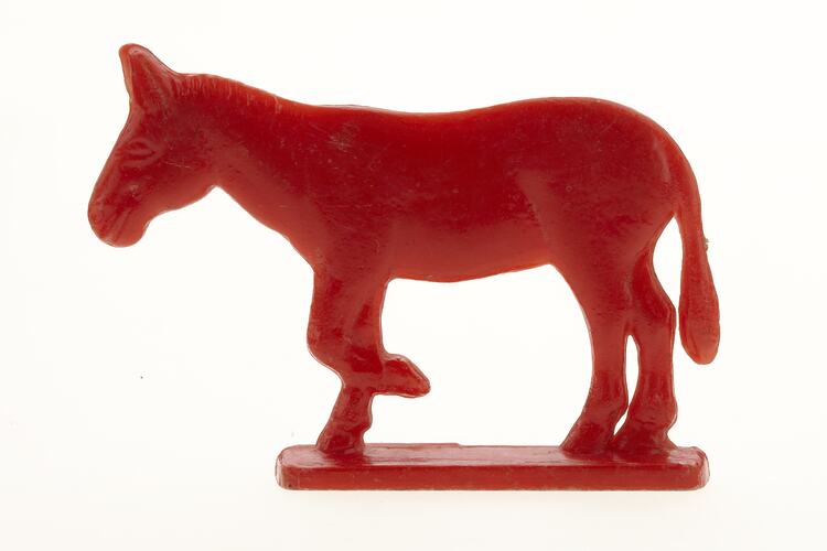 Toy Donkey - Red Plastic