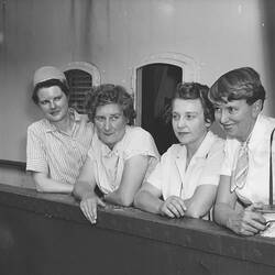 Photograph - Isobel Bennett, Hope Macpherson, Mary Gillham & Susan Ingham Onboard Thala Dan, Dec 1959