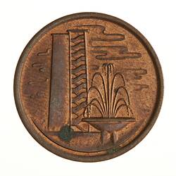 Coin - 1 Cent, Singapore, 1971