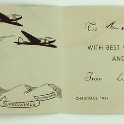Christmas Card - 2/10 Aust. Inf Battalion, Leo Pollard, to Mr. & Mrs. Henry Malval, 1944
