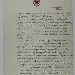 Letter - Hubert Selwyn McKay, to Hugh Victor McKay, News from Scotch College, 28 May 1912