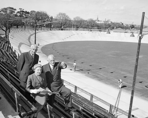 Preparations, Olympic Park Velodrome, Olympic Games, Melbourne, 1956