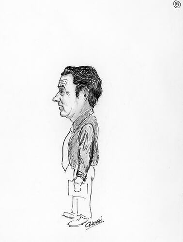 Caricature - George Hoven, No 19, Kodak Australasia Pty Ltd, 1974
