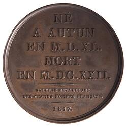 Medal - Pierre Jeannin, France, 1817