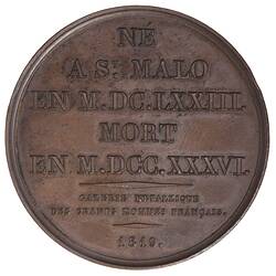 Medal - René Duguay-Trouin, France, 1819
