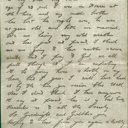 Single page with handwritten text, with centrefold and multiple fold marks across.