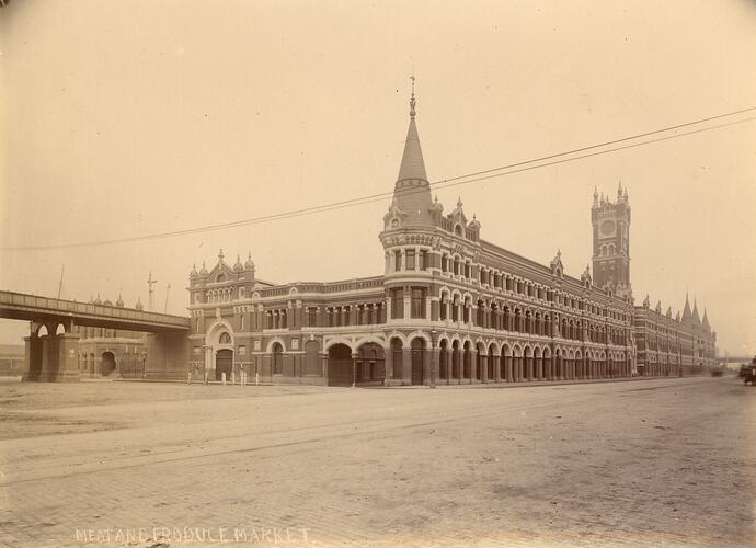Fish Market & Government Cool Store, Flinders Street, Melbourne, Victoria, circa 1890