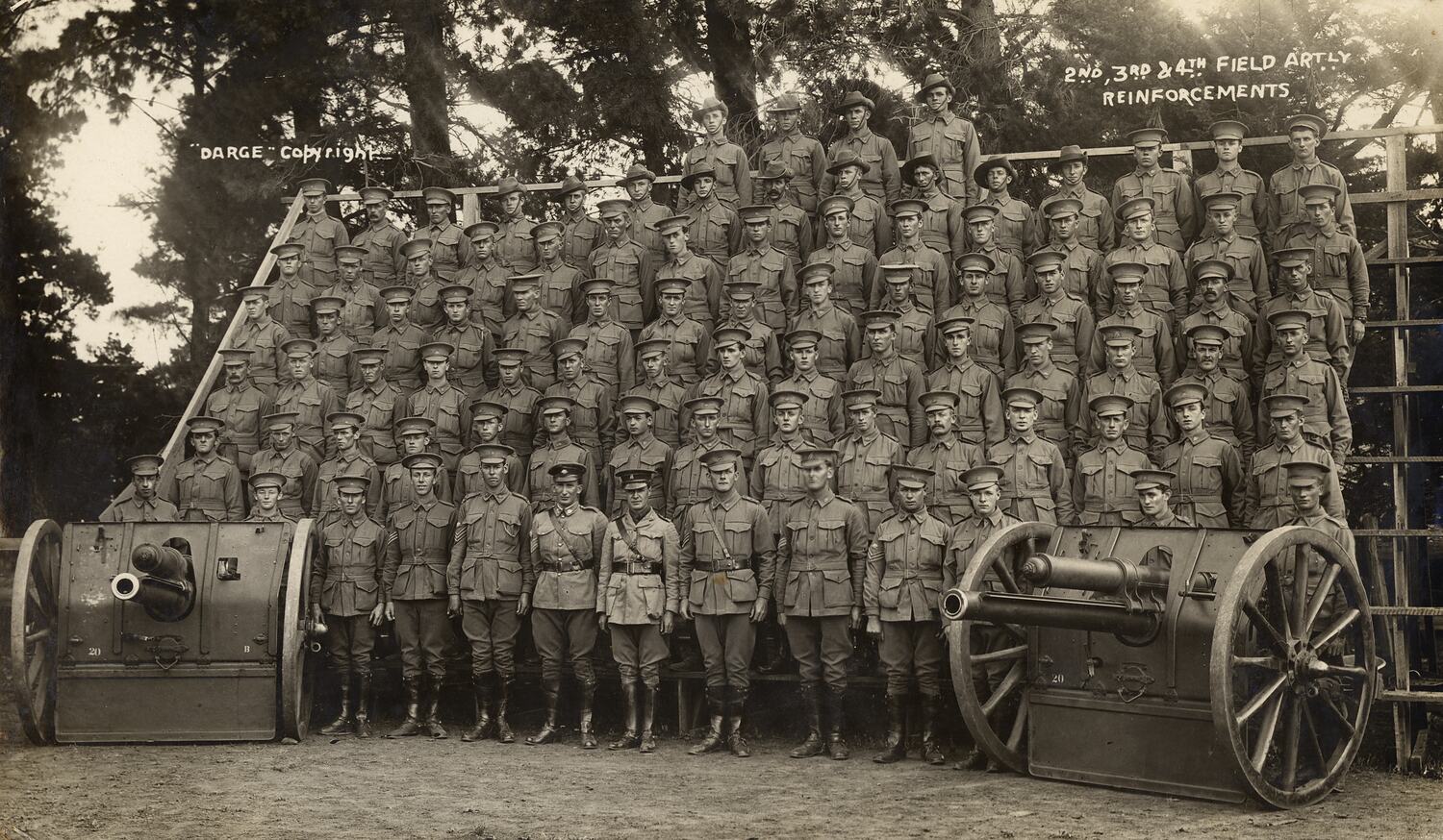 Photograph 2nd, 3rd & 4th Field Artillery Reinforcements, World War I