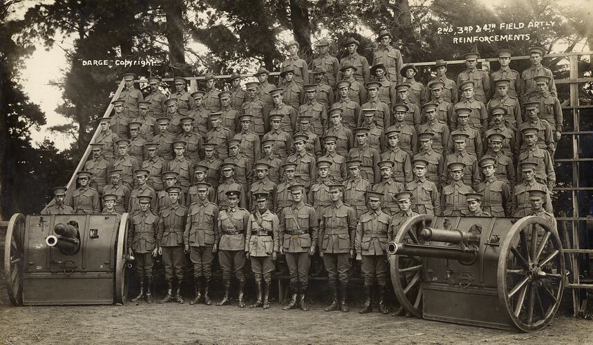 2nd, 3rd & 4th Field Artillery Reinforcements, World War I, 1914-1918