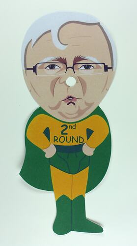 Cardboard Attachment - Dog Toy, Aussie Dog, 'Super Kevin', Kevin Rudd, 2013Dog Toy - Aussie Dog, 'Super Kevin', Kevin Rudd, 2013