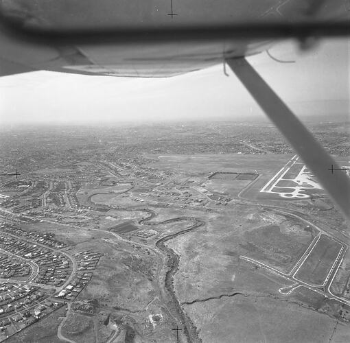 Negative - Aerial View of Essendon, Victoria, 31 Dec 1964