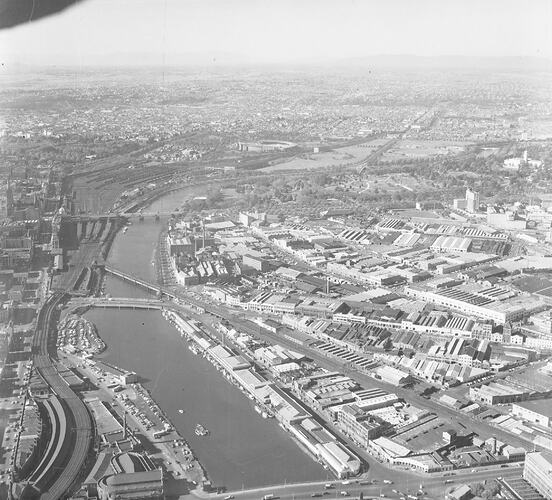 Negative - Aerial View of Melbourne, 28 Feb 1954