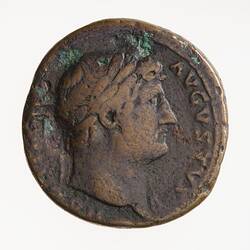 Coin - Sestertius, Emperor Hadrian, Ancient Roman Empire, 125-128 AD
