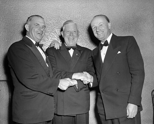 Sportsmen's Association, Portrait of Three Men, Victoria, 08 Apr 1959