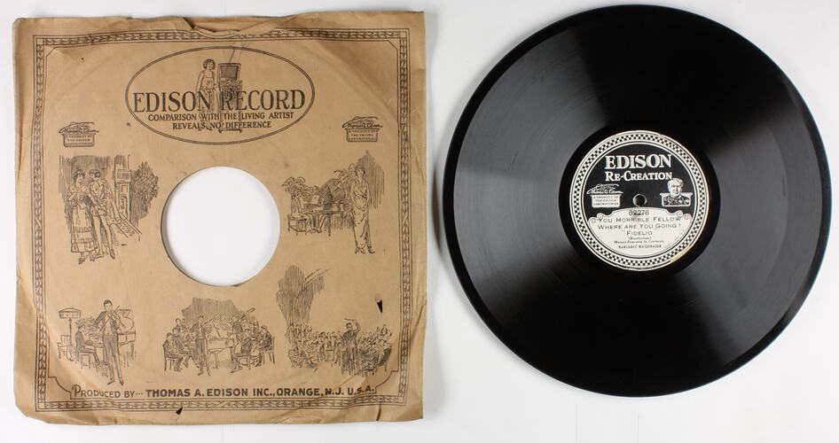 Disc Recording - Edison, Double-Sided, 'You Horrible Fellow Where Are You Going' & 'Prize Song', 1919-1929