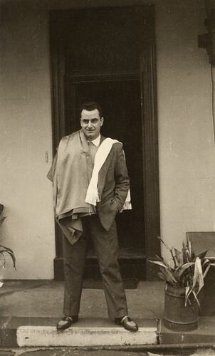 Bruno Ceresoli on Front Porch, Palmerston Street Carlton, 1953
