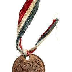 Medal - Within wreath and above crown,  ANZAC / APRIL 25. / 1915